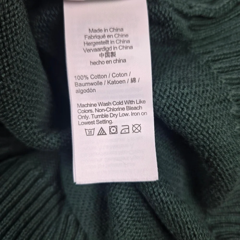 Crewcuts J.Crew Kids Forest Green NYC Graphic Cotton‎ Knit Sweater Small 6-7